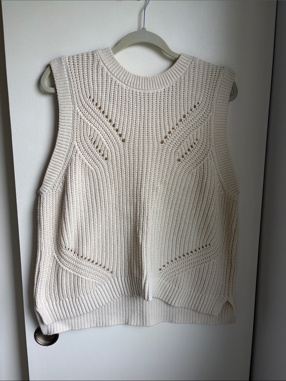 Sonoma Cream Sleeveless Knit Sweater Vest